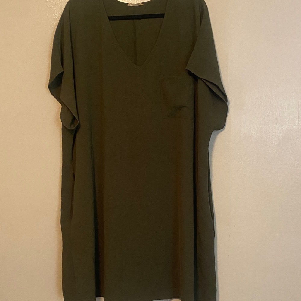 Chic Olive Green Midi Dress